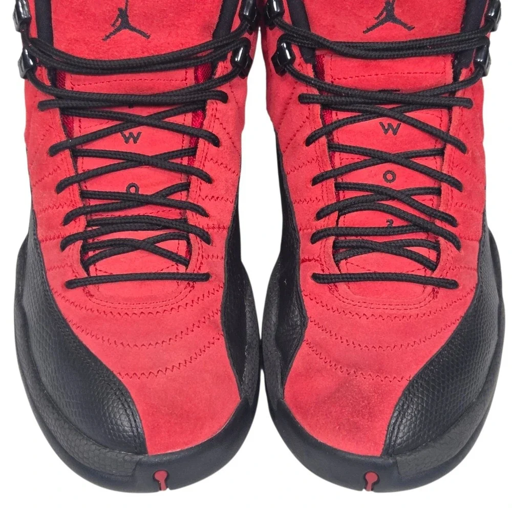 Jordan 12 Retro 2020 Mens 7.5 Red Black‎ Excellent Reverse Flu Game CT8013-602